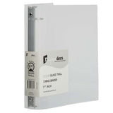 JAM PAPER Plastic 1.5 inch Binder - Clear 3 Ring Binder - Sold Individually
