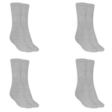 Mukhaksh (Pack Of 4 Pairs Women Cotton Melange Grey Crew Calf Length Long Socks For Formal Office Wear Socks