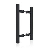 JUBEST 12 Push Pull Barn Door Handle, Double Side H Shape Sliding Door Handrail, Heavy Duty Swing Gate Handles, Matte Black