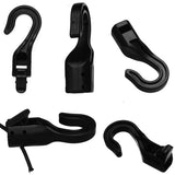 DraCra 15 Pack Shock Cord Hooks Terminal End with Quick Securing Snap Lock for 1/8 to 1/4 inch Bungee Straps Paracord Bungie Boa