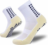 Millor Sport AntiSlip Socks For Men & Women, Crew Length, NonSlip Rubber Grip Cushion, For Football, Rugby, Cricket, Yoga, Bad