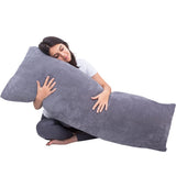 1 MIDDLE ONE Body Pillow, Memory Foam Body Pillows for Adults Sleeping, Long Pillow for Bed, Big Large Firm Full Body Pillow for Side Sleeper, 20x54 Inch, Light Grey