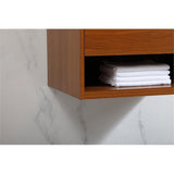 Elegant Decor Roman 24 Aluminum Alloy Mdf Single Bathroom Vanity In Teak