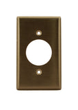 Leviton 8402040 1Gang Locking 1.60 Inch Dia. Device Receptacle Wallplate, Standard Size, Device Mount, Stainless Steel