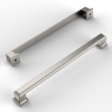 Amerdeco 10 Pack Brushed Satin Nickel Cabinet Pulls 10 Inch(256mm) Hole Center Cabinet Hardware Kitchen Cabinet Handles for Bath