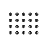 HARFINGTON 20pcs Beads 5mm Stainless Steel 2mm Hole Dia Bead for DIY Crafts, Black