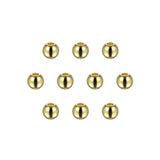 HARFINGTON 10pcs Beads 6mm Stainless Steel 2mm Hole Dia Bead for DIY Crafts, Gold Tone