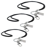 boshiho Office Lanyard, PU Leather Necklace Lanyard with Strong Clip and Keychain for Keys, ID Badge Holder, USB or Cell Phone (