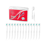 JOUGE Mini Brushes-Disposable Toothbrushes with Toothpaste Portable for Work Travel Camping Hiking 20pcs (Peppermint, 20)