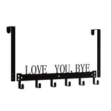 CHNHONG Over Door Hooks -Love You, Bye Detachable 6 Hooks Towel Holder for Bathroom, Bedroom, Kitchen & Pool with Screws Bathroo
