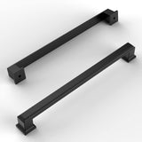 Amerdeco 10 Pack Matte Black Cabinet Pulls 10 Inch(256mm) Hole Center Cabinet Hardware Kitchen Cabinet Handles for Bathroom Draw
