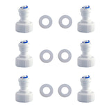 ESHIONG Hose Bib Quick Connect Adapter for Reverse Osmosis water filter,NSF Certified 3/4 Female Thread to 1/4 OD Push to Connec