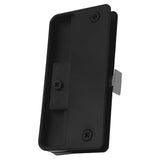 Brixwell Patio Screen Door Latch Set, Black Finish, Plastic Construction, 3-9/16 Hole Centers, Fits 1-3/4 Door Thickness, Non-Ke