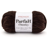 Premier Parfait Chunky Yarn - Super Bulky for Knitting and Crocheting, Chenille, Espresso, 3.5 oz, 131 Yards