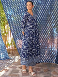 Libas Blue Pure Cotton Printed Kurta Sets For Women Blue S