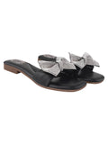 Shoetopia Women'S Flat Sandal,Black,8,B0CXJ6TKYC