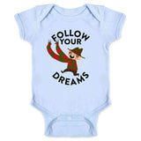 Funny Horror Infant Bodysuit Follow Your Dreams Costume for Babies Light Blue 24M