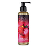 Sensual Massage Oil Strawberry 6.8 Fl Oz - Blend of Almond and Grapeseed Essential Oils - Edible & Kissable Massage Oil - Body O
