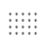 HARFINGTON 20pcs Beads 4mm Stainless Steel 1.2mm Hole Dia Bead for DIY Crafts, Silver Tone