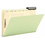 Smead Pressboard Mortgage File Folder, 2/5Cut Right Position Flat Metal Tab, 143/4W x 10H, Guide Height, Legal Size, Gray/Gr