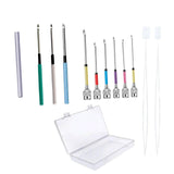 Ujeavette 12 Pieces Diy Punch Needle Embroidery Kit For Making Rug Adults Knitting D