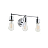 Living District Indoor Modern Home Decorative Bright Ceiling Serif 3 Light Chrome Wall Sconce