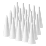 FFchuanhe Craft Foam Cones 20-Pack (2.5X5.9in), White Polystyrene Cone Shaped Foam, Foam Tree Cones, for Arts and Crafts, Christ