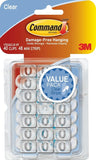 Command Strips 17026CLR-VP Mini Clear Decorating Clips 40 Count With Command Adhesive Strips