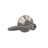 Schlage F51A DEL 619 Delfayo Door Lever with Standard Trim, Keyed Entry Lock, Satin Nickel