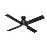 Hunter Fan Company, Hepburn Matte Black Ceiling Fan with LED Light Kit and Wall Control, Ceiling Fans with Lights 52 inch, 59321