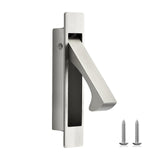 JOY DECOR Pocket Door Pull Handle, Edge Pull, Satin Nickel Flush Mount for Sliding Doors (2 Pack)