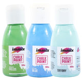 Immix Chalk Paint Set, Grassy Fields, Tiffany, Atlas Blue Chalky Finish 100 Ml Each