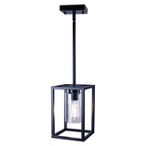 XILICON 1Light Foyer Chandelier Black Farmhouse Light Fixture Dining Room Lighting Fixtures Hanging Ceiling Lighting for Foyer E