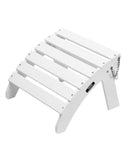 VEVOR Adirondack Ottoman, 17.7L x 19.7W x 13.8H Inch HDPE Plastic Folding Adirondack Ottoman, Weather-Resistant Foot Rest for Ad