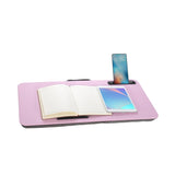 Portable Laptop Desk Fits Up to 16 Laptops, with Tablet Slot, Built-in Cushion, Great for Home & Office,Lap Desk with Cushion (P