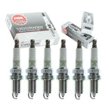 6 pc NGK V-Power Spark Plugs compatible with Honda Pilot 3.5L V6 2003-2005
