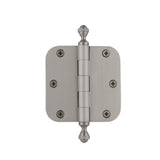 Grandeur Hardware 832857 3.5 Acorn Tip Residential Hinge with 5/8 Radius Corners in Satin Nickel