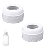 2pcs Replacement Bottle Nipple Ring Collars, Compatible with Dr. Brown's Narrow Plastic & Glass Bottles 4oz & 8oz No Leak or Spi