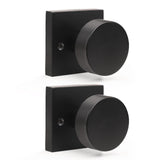 Matte Black Dummy Door Knob, Single Side No-Turning Door Handles,2 Pack Inactive Half Dummy Door Knob Set