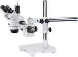 AmScope SM3T Professional Trinocular Stereo Zoom Microscope, WH10x Eyepieces, 7X45X Magnification, 0.7X4.5X Zoom Objective, A