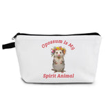 YULUENZE Funny Opossum Makeup Bag Toiletry Zipper Pouch Inspirational Present Opossum Is My Spirit Animal Cosmetic Bag for Oposs