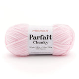 Premier Parfait Chunky Yarn, Super Bulky Yarn, Ideal for Knitting and Crocheting, Chenille Yarn, Cotton Candy, 3.5 oz, 131 Yards