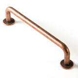 Goo-Ki 6 Pack Antique Copper Cabinet Pull Dark Copper Drawer Handles, 5.04 inch(128mm) c-c Solid Vintage Copper Bar Pulls Red Br