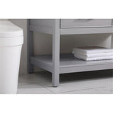 Elegant Decor Sinclaire 42 Aluminum Alloy & Mdf Single Bathroom Vanity In Gray