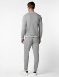 Fyltr Men'S Sweatshirt & Jogger Casual Co-Ord Set With Striped Rib Detail - Stripe Rib Detail On Neck Cuff & Hem | Casual Winterwear For Men,Grey-Tastic,Grey-Tastic,M