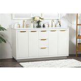 Elegant Decor Blake 60 Aluminum Alloy Mdf Double Bathroom Vanity In White