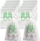 Household Culture 10 Pcs Travel Shoe Bag NonWoven Fabric Dustproof Shoe Bags For Travel (White)