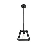 Living District Resolute 1-Light Mid-Century Metal Pendant In Black