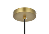 Living District Destry 1-Light Metal Pendant In Brass And Clear Finish