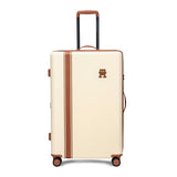 Tommy Hilfiger Large Luggage Edison Tan | CheckIn Trolley Bag With Tsa Lock | 360 Hinomoto Spinner Wheels | Telescopic Handle